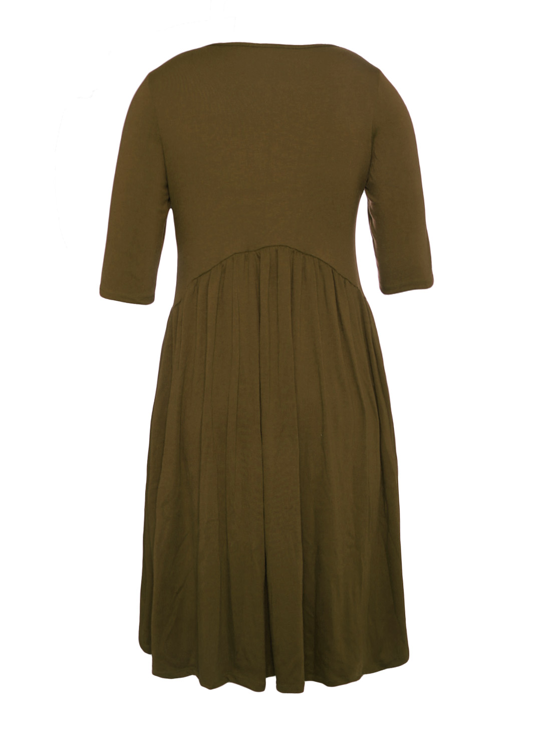 BY61653-9 Army Green  Sleeve Draped Swing Dress